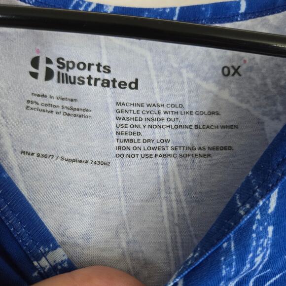 NWT Sports Illustrated Tank Top Womens Active Wear Blue Tank Top 0627 - Picture 4 of 6